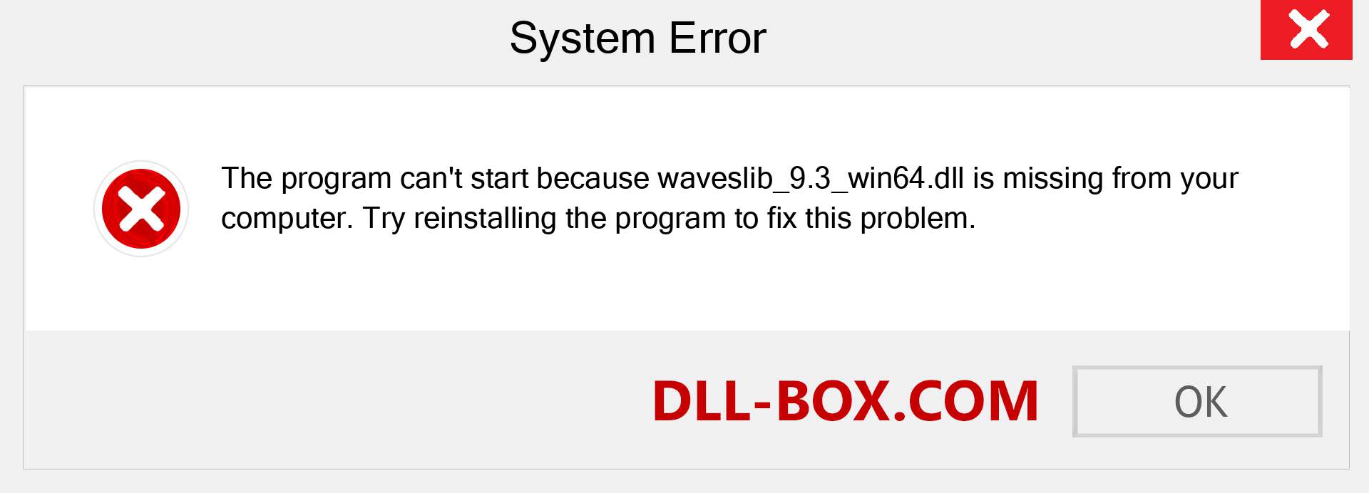  waveslib_9.3_win64.dll file is missing?. Download for Windows 7, 8, 10 - Fix  waveslib_9.3_win64 dll Missing Error on Windows, photos, images